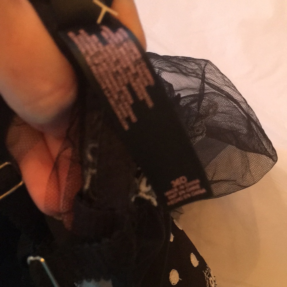Polka dot satin bra top lingerie nightie - Picture 6 of 7